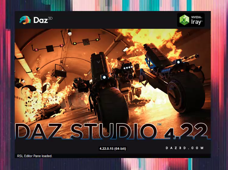 dazigner.com DAZ Studioを起動する。バージョンは4.22.0.15(64bit)